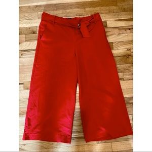 Zara red wide leg pants